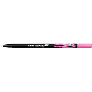 Bic Intensity Fine Rotulador de Punta Fina de 0.8mm - Trazo de 0.4mm - Tinta con Base de Agua - Color Rosa