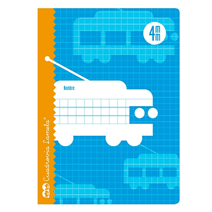 Lamela Libreta Grapada con 30 Hojas de 70g/m2 con Margen - Formato Cuarto - Pauta Cuadrovia de 4mm - Cubierta de Cartoncillo Plastificado - Papel Offs