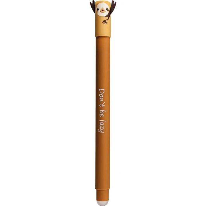 Eberhard Faber Animal Erase It! Boligrafo Borrable Tinta Gel Azul - Trazo 0.7mm - Tacto Soft - Diseño Perezoso 1