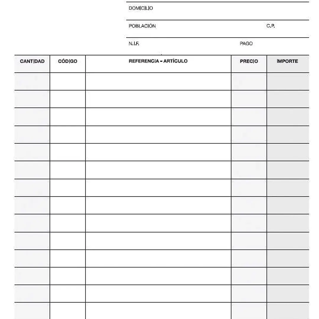 Apli Talonario Factura 1/4 Duplicado Natural - Numeracion Secuencial - Papel Autocopiativo - 63 Hojas - Color Natural 1