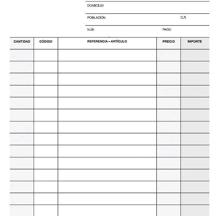 Apli Talonario Factura 1/4 Duplicado Natural - Numeracion Secuencial - Papel Autocopiativo - 63 Hojas - Color Natural 1