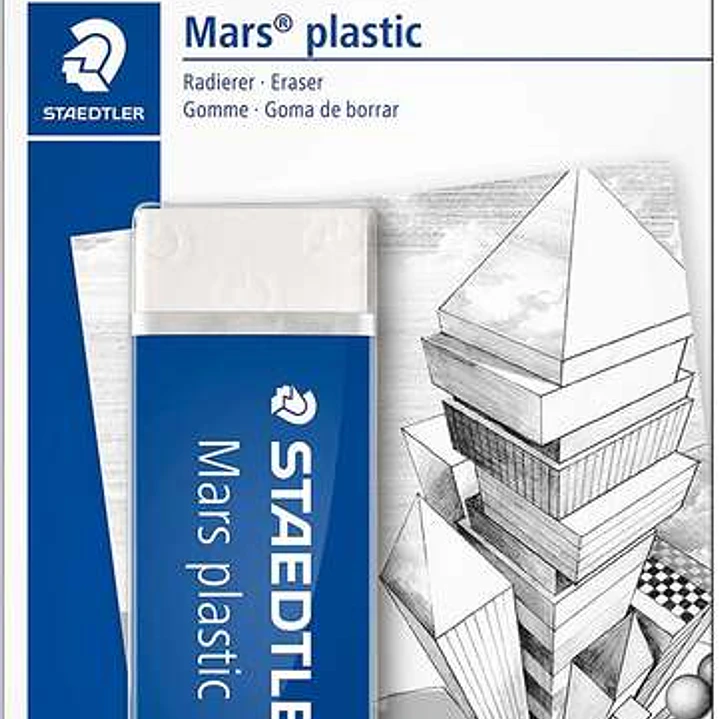 Staedtler Mars Plastic 526 50 Goma de Borrar - Plastico - Alta Precision - Color Blanco 1