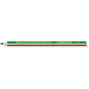 Staedtler Jumbo Noris 128 Lapiz Triangular de Color - Mina de 4mm - Resistencia a la Rotura - Diseño Ergonomico - Color Verde