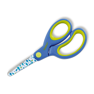 Dahle 54661 Kids Tijeras Infantiles 13cm - Puntas Redondeadas - Acero Inoxidable - Mangos Ergonomicos Recubiertos de Goma - Color Azul/Verde