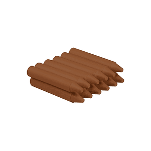 Jovi Estuche de 12 Ceras - No Manchan - No Huelen - Resistentes - Deslizan Bien - Faciles de Afilar - Ideales para Iniciacion al Dibujo - Color Marrón