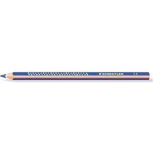 Staedtler Jumbo Noris 128 Lapiz Triangular de Color - Mina de 4mm - Resistencia a la Rotura - Diseño Ergonomico - Color Azul