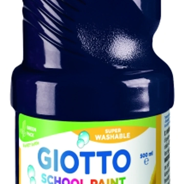 Giotto School Paint Tempera - 500ml - Lista para el Uso - Super Lavable - Botella Bio Pet - Color Negro 1