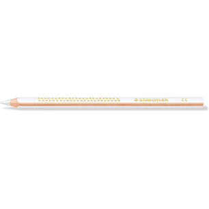 Staedtler Jumbo Noris 128 Lapiz Triangular de Color - Mina de 4mm - Resistencia a la Rotura - Diseño Ergonomico - Color Blanco