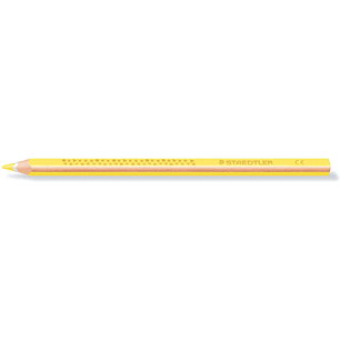 Staedtler Jumbo Noris 128 Lapiz Triangular de Color - Mina de 4mm - Resistencia a la Rotura - Diseño Ergonomico - Color Amarillo