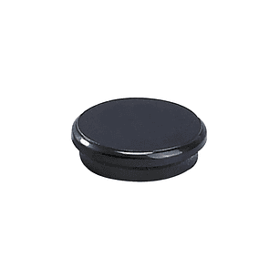 Dahle 95524 Pack de 10 Imanes para Pizarra Blanca - Diametro de 24mm - Color Negro