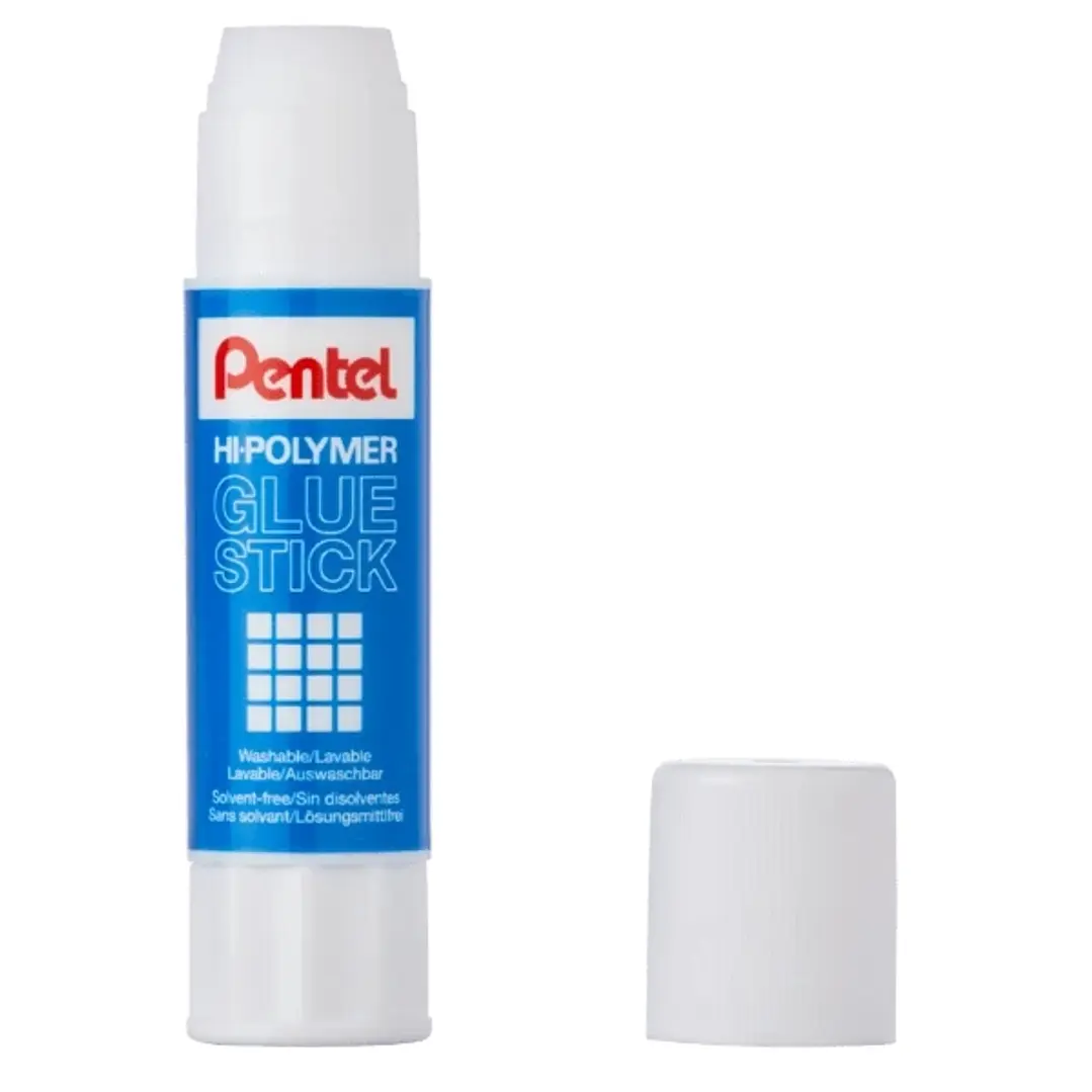 Pentel Hi-Polymer Pegamento en Barra 25gr - Facil Aplicacion - Ideal para Oficina, Hogar y Colegio - Transparente 1
