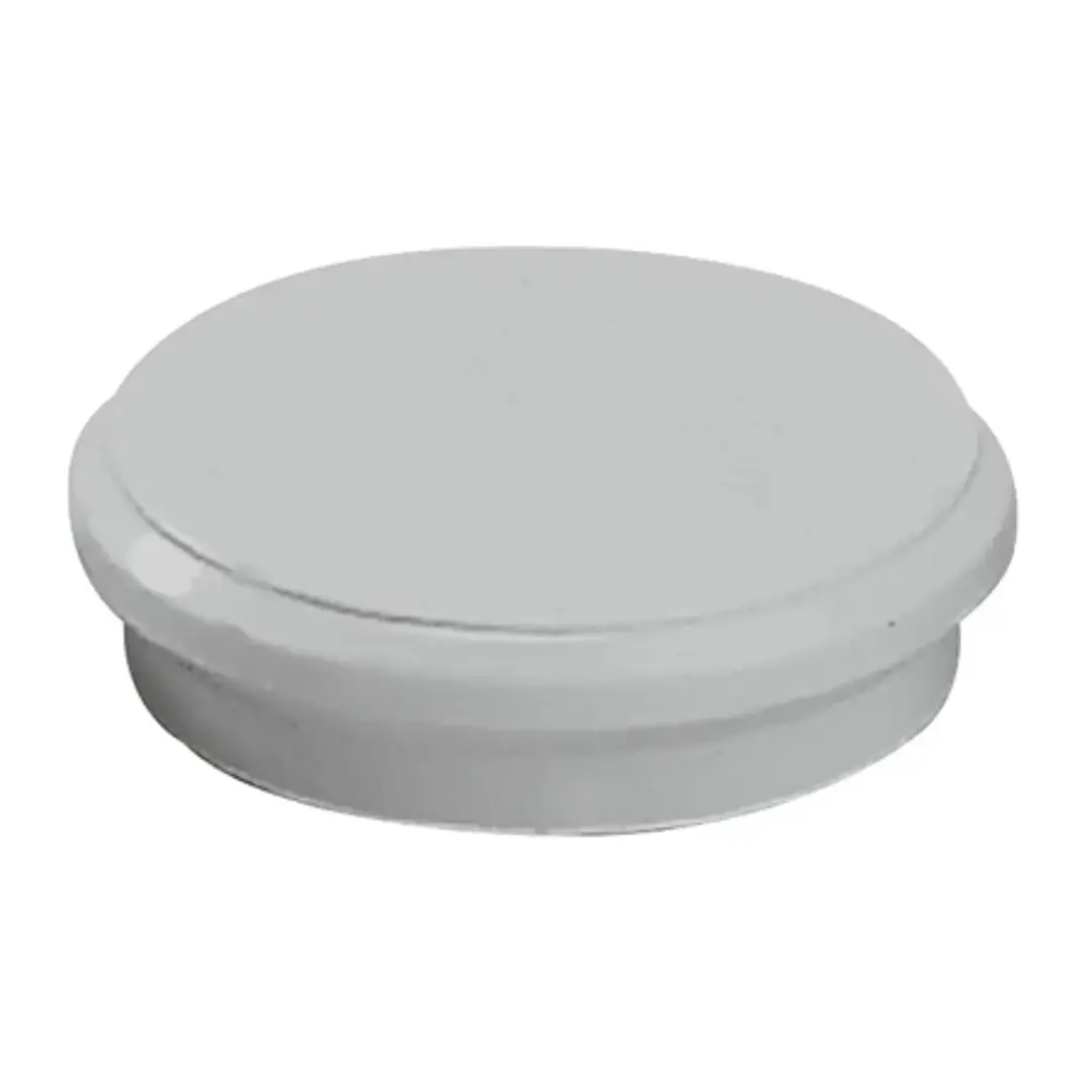 Dahle 95524 Pack de 10 Imanes para Pizarra Blanca - Diametro de 24mm - Color Gris 1