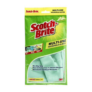 Scotch-Brite Ultra-Sensitive Guantes Multiuso - Talla Grande - Perfumados - Color Turquesa