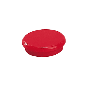 Dahle 95524 Pack de 10 Imanes para Pizarra Blanca - Diametro de 24mm - Color Rojo