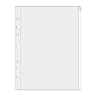 Finocam R1071 Funda para Agendas Open - Cierre de Cremallera - Formato 1000 - 167x2x217mm - PVC - Color Gris Claro