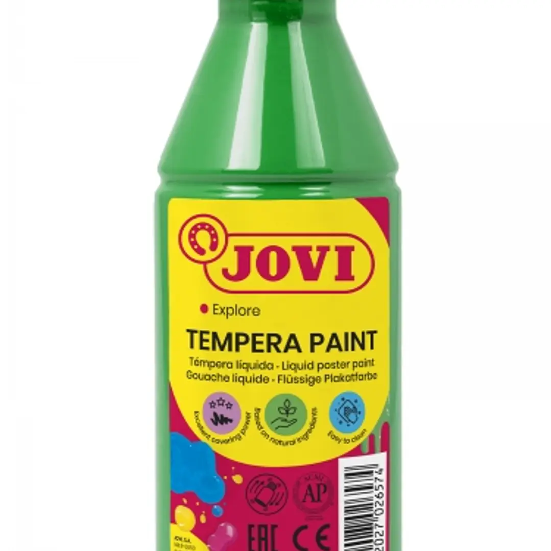 Jovi Tempera Paint Tempera Liquida 250ml - Base Agua - Lista para Usar - Alto Poder Cubriente - Secado Rapido - Excelente Fluidez - Adherencia en Mult 1