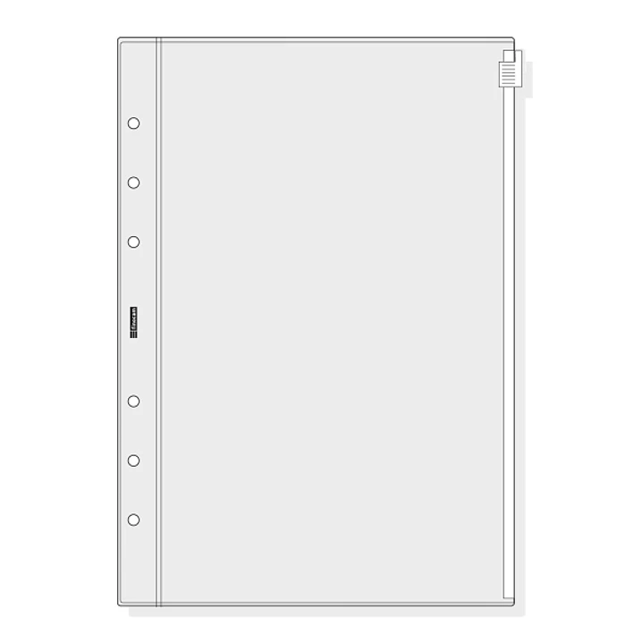 Finocam R571 Funda para Agendas Open - Cierre de Cremallera - Formato 500 - 129x2x182mm - PVC - Color Gris Claro 1