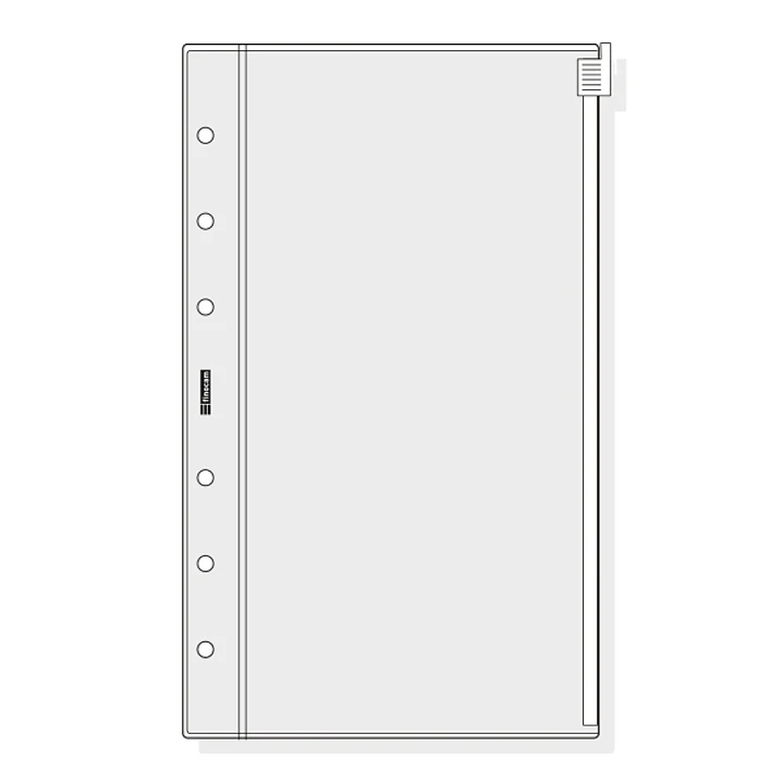 Finocam R471 Funda para Agendas Open - Cierre de Cremallera - Formato 400 - 103x2x153mm - PVC - Color Gris Claro 1
