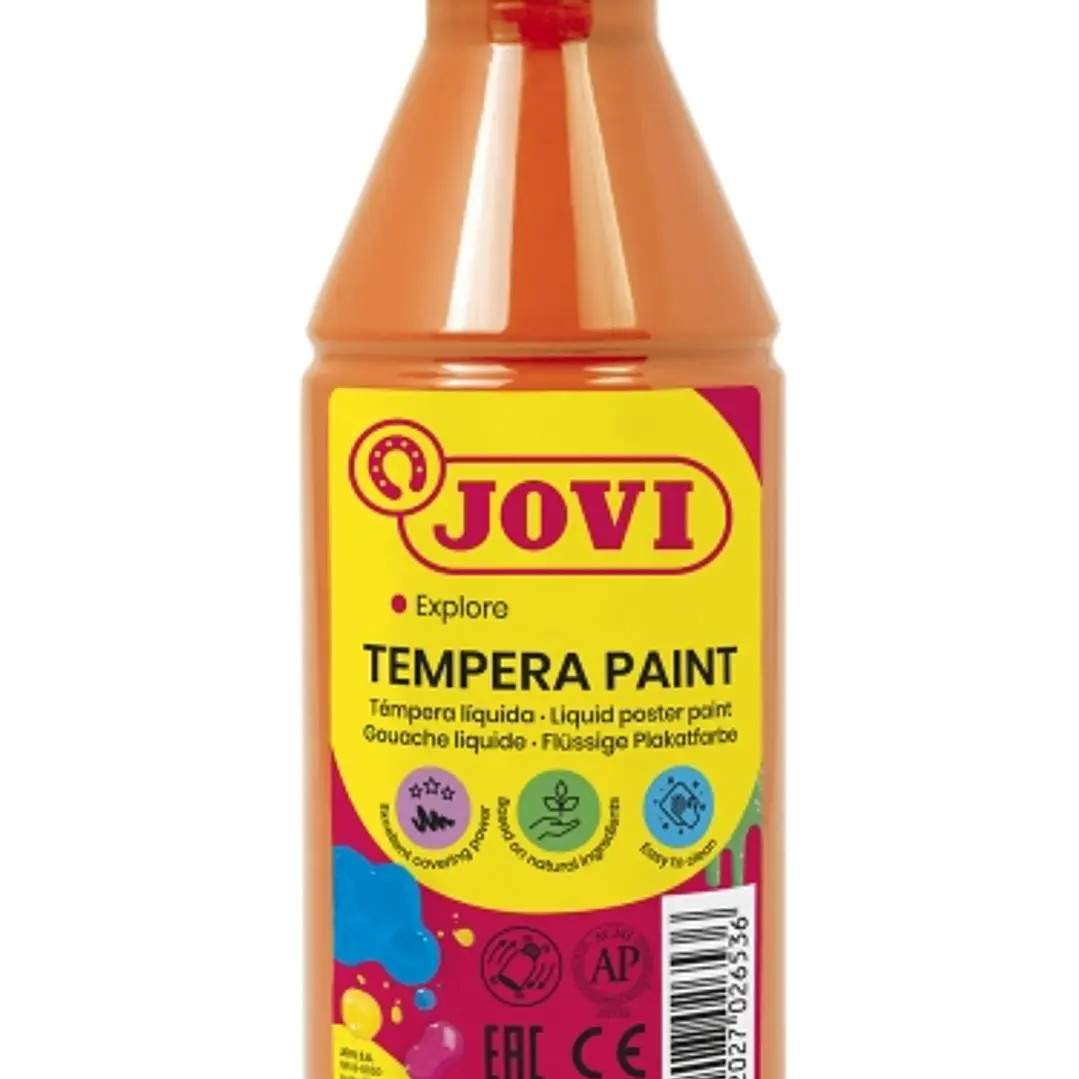 Jovi Tempera Paint Tempera Liquida 250ml - Base Agua - Lista para Usar - Alto Poder Cubriente - Secado Rapido - Excelente Fluidez - Adherencia en Mult 1