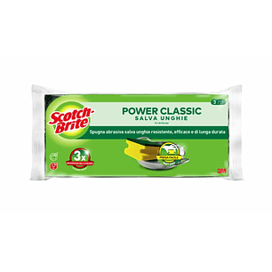 Scotch-Brite Classic Pack de 3 Estropajos de Cocina - Proteccion para los Dedos - Color Amarillo