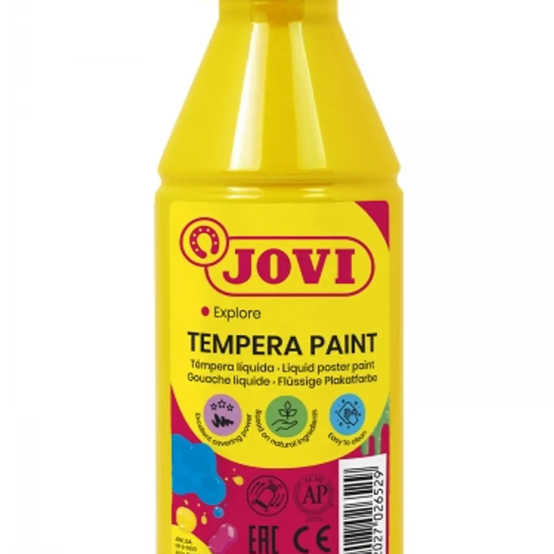 Jovi Tempera Paint Tempera Liquida 250ml - Base Agua - Lista para Usar - Alto Poder Cubriente - Secado Rapido - Excelente Fluidez - Adherencia en Mult 1