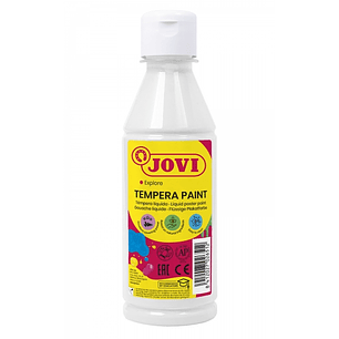 Jovi Tempera Paint Tempera Liquida 250ml - Base Agua - Lista para Usar - Alto Poder Cubriente - Secado Rapido - Excelente Fluidez - Adherencia en Mult