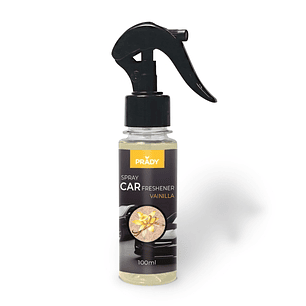 Prady Ambientador Coche Vainilla - Frasco de 100 ml - Spray Pulverizador