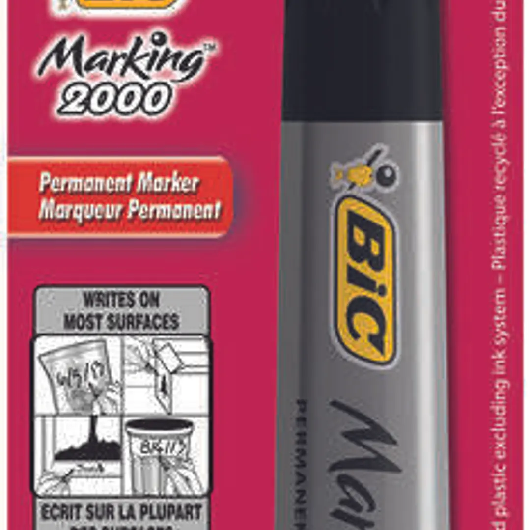 Bic Marking 2000 Ecolutions Rotulador Permanente - Tinta con Base de Alcohol - Ecologico - Secado Rapido - Color Negro 1