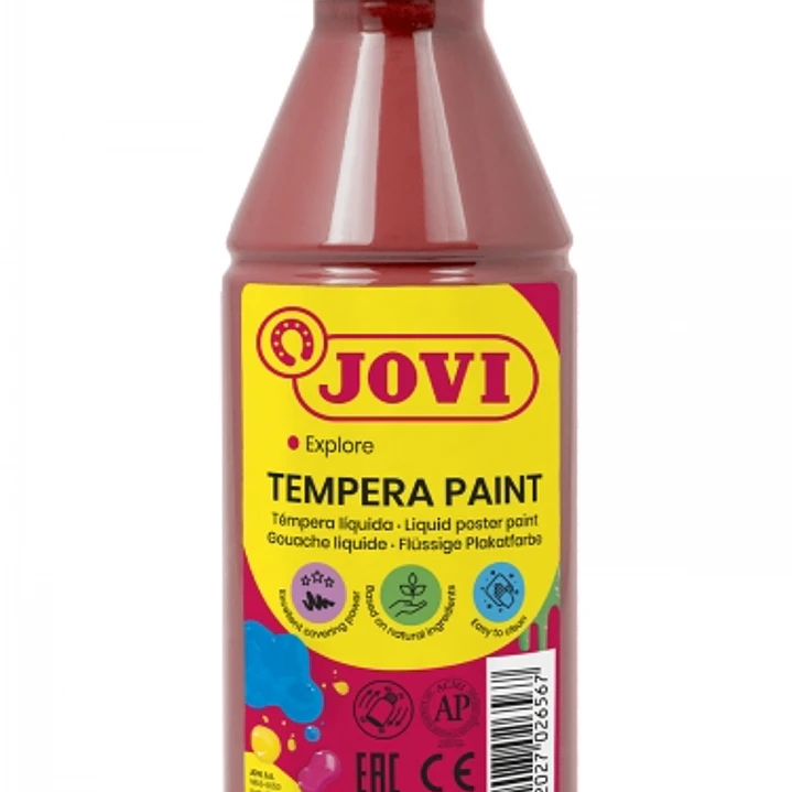 Jovi Tempera Paint Tempera Liquida 250ml - Base Agua - Lista para Usar - Alto Poder Cubriente - Secado Rapido - Excelente Fluidez - Adherencia en Mult 1