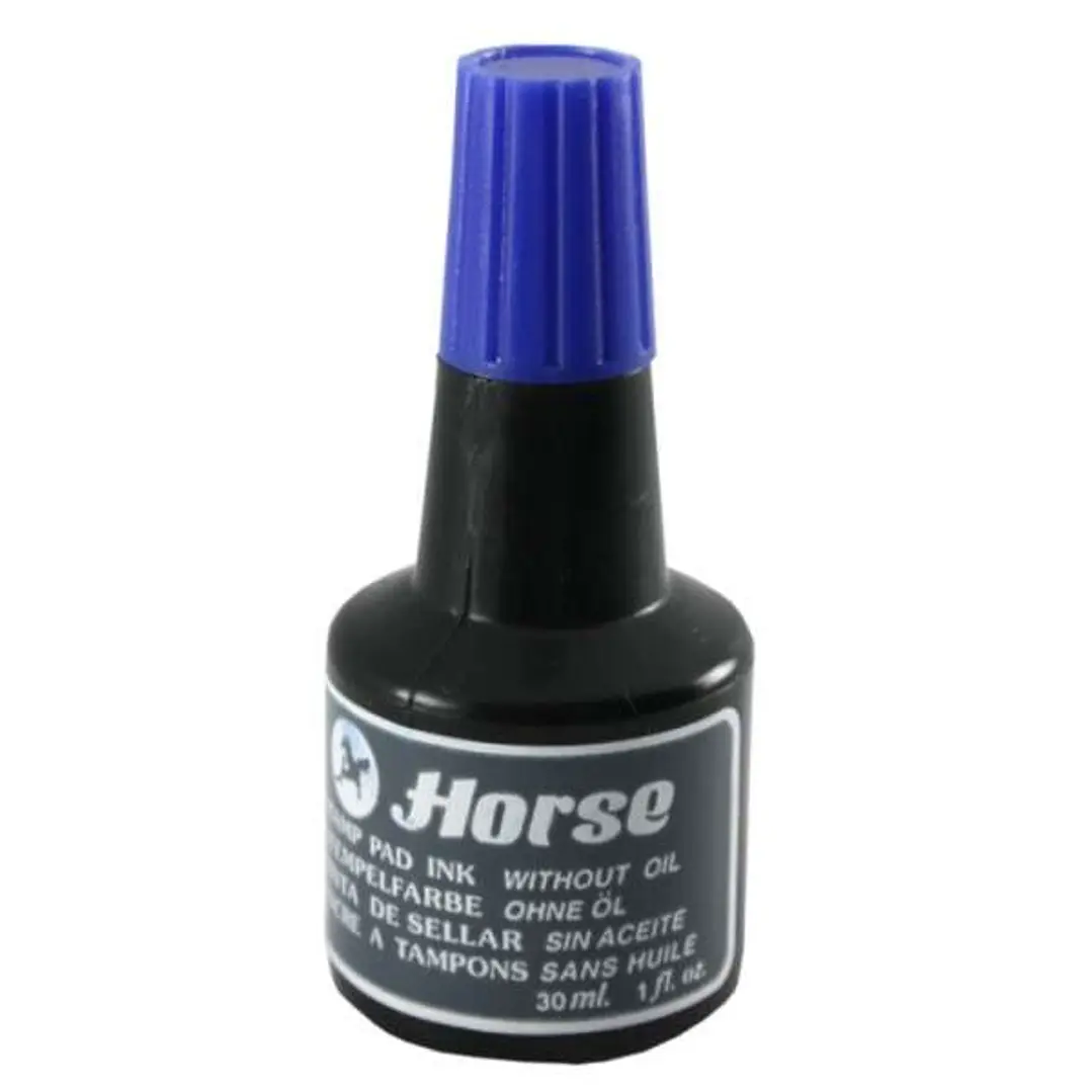 Horse Bote de Tinta para Tampon 30ml - Sin Aceite - Color Azul 1