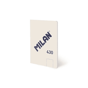 Milan 430 Libreta Encolada Formato A5 Hojas Blancas - 48 Hojas de 95 gr/m2 - Microperforado - Tapa Blanda - Color Beige