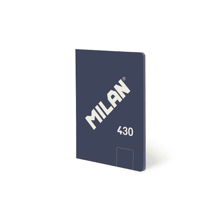 Milan 430 Libreta Encolada Formato A5 Hojas Blancas - 48 Hojas de 95 gr/m2 - Microperforado - Tapa Blanda - Color Azul 1