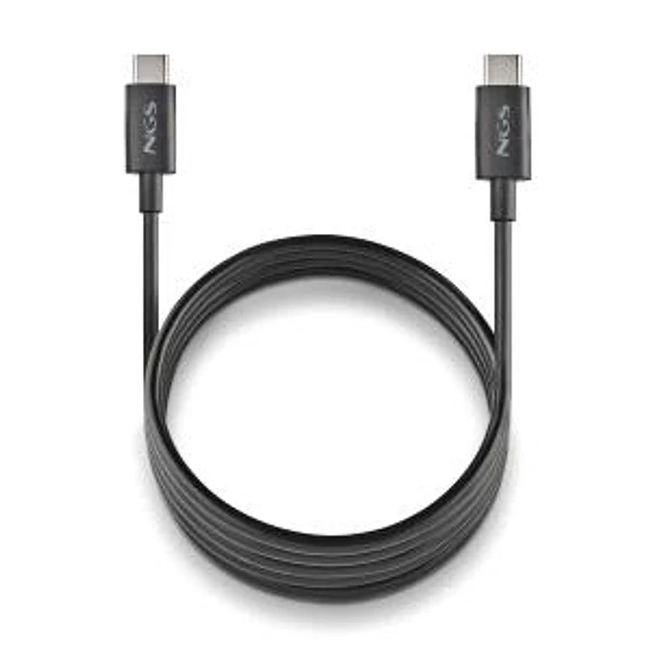 NGS ZYRO 60W-1 Cable USB-C a USB-C - Cargar Rapida - 480 Mbps - 15W - 1 Metro - Color Negro 1