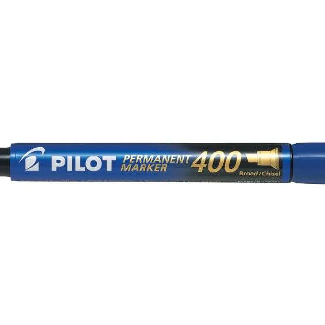 Pilot Rotulador Permanente 400 - Punta Biselada 4,5mm - Trazo 4mm - Color Azul 1