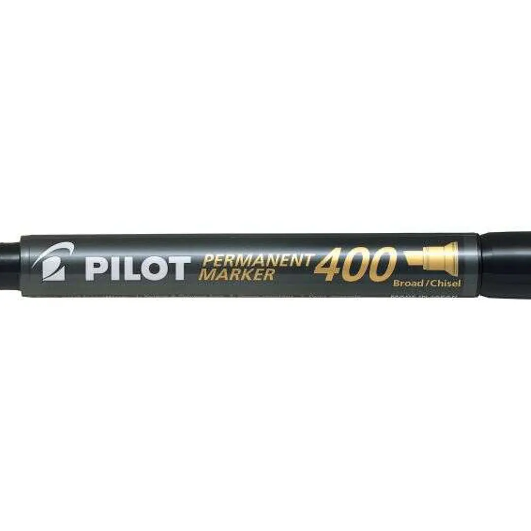 Pilot Rotulador Permanente 400 - Punta Biselada 4,5mm - Trazo 4mm - Color Negro 1