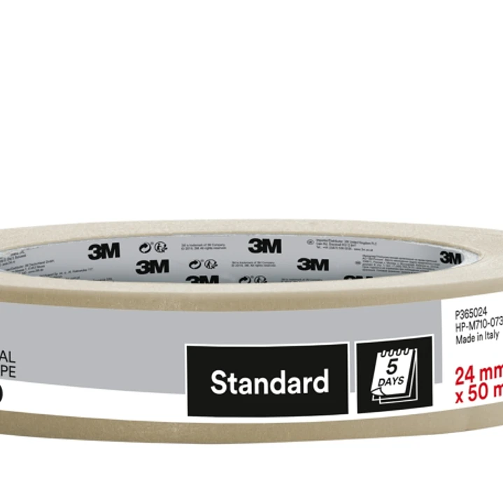 3M Cinta de Enmascarar Profesional - 24mm x 50m - Color Blanco 1