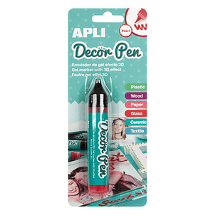 Apli Rotulador de Gel 3D con Acabado Perlado - 25ml - Ideal para Decorar Plastico, Madera, Papel, Cristal, Ceramica o Textil - Personalizacion Facil y