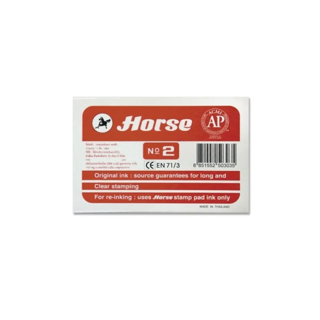 Horse Tampon Metalico Nº2 - Facil de Recargar - Resistente y Duradero - Color Rojo 1