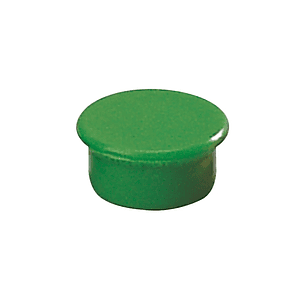 Dahle 95513 Pack de 10 Imanes para Pizarra Blanca - Diametro de 13mm - Color Verde