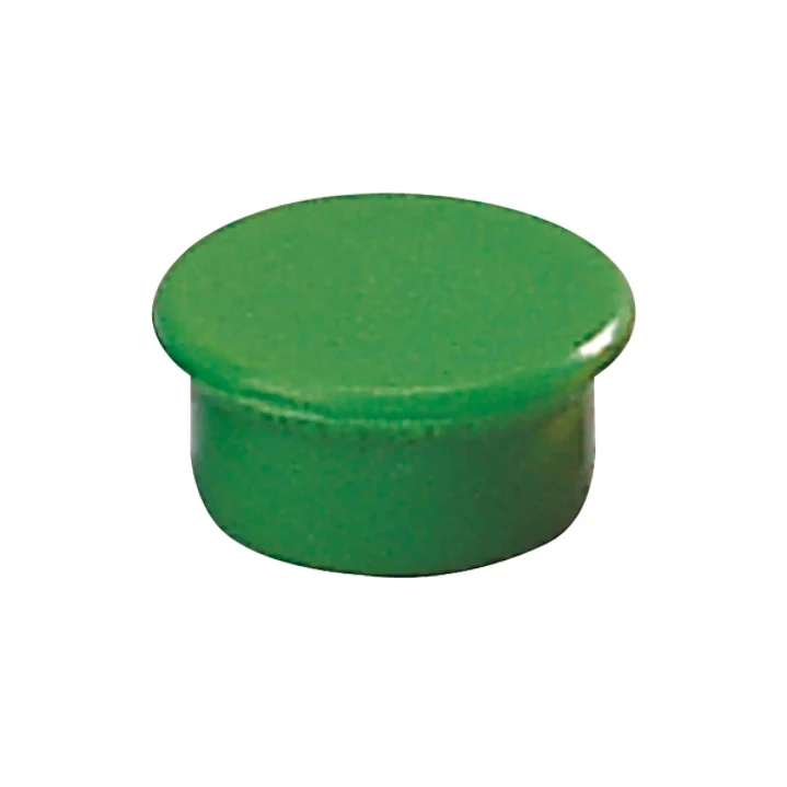 Dahle 95513 Pack de 10 Imanes para Pizarra Blanca - Diametro de 13mm - Color Verde 1