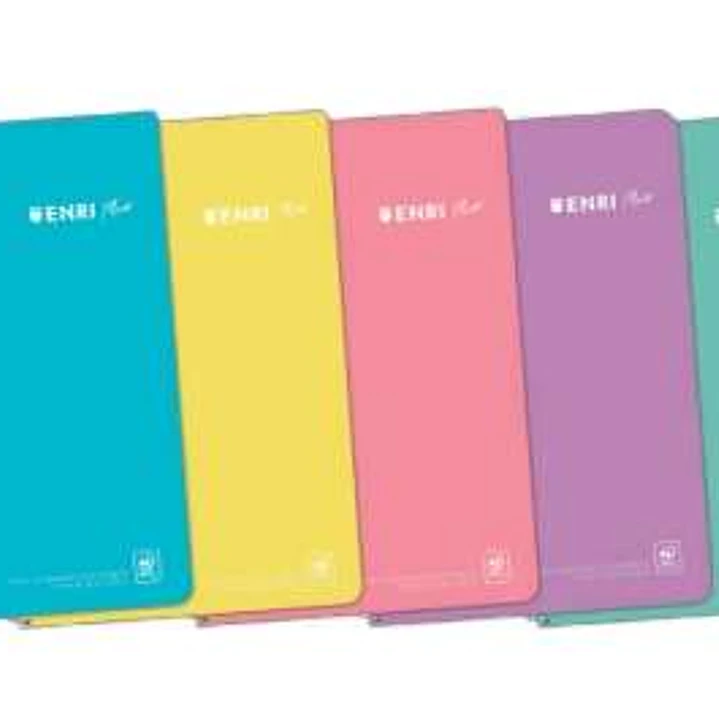 Enri Plus Cuaderno Espiral Formato Folio Cuadriculado 4x4mm - 80 Hojas 90gr con Margen - Cubierta de Plastico - Colores Pastel Surtidos 1