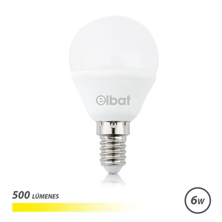 Elbat Bombilla LED G45 6W 500LM E14 Luz Calida - 3000K - Color Blanco 1