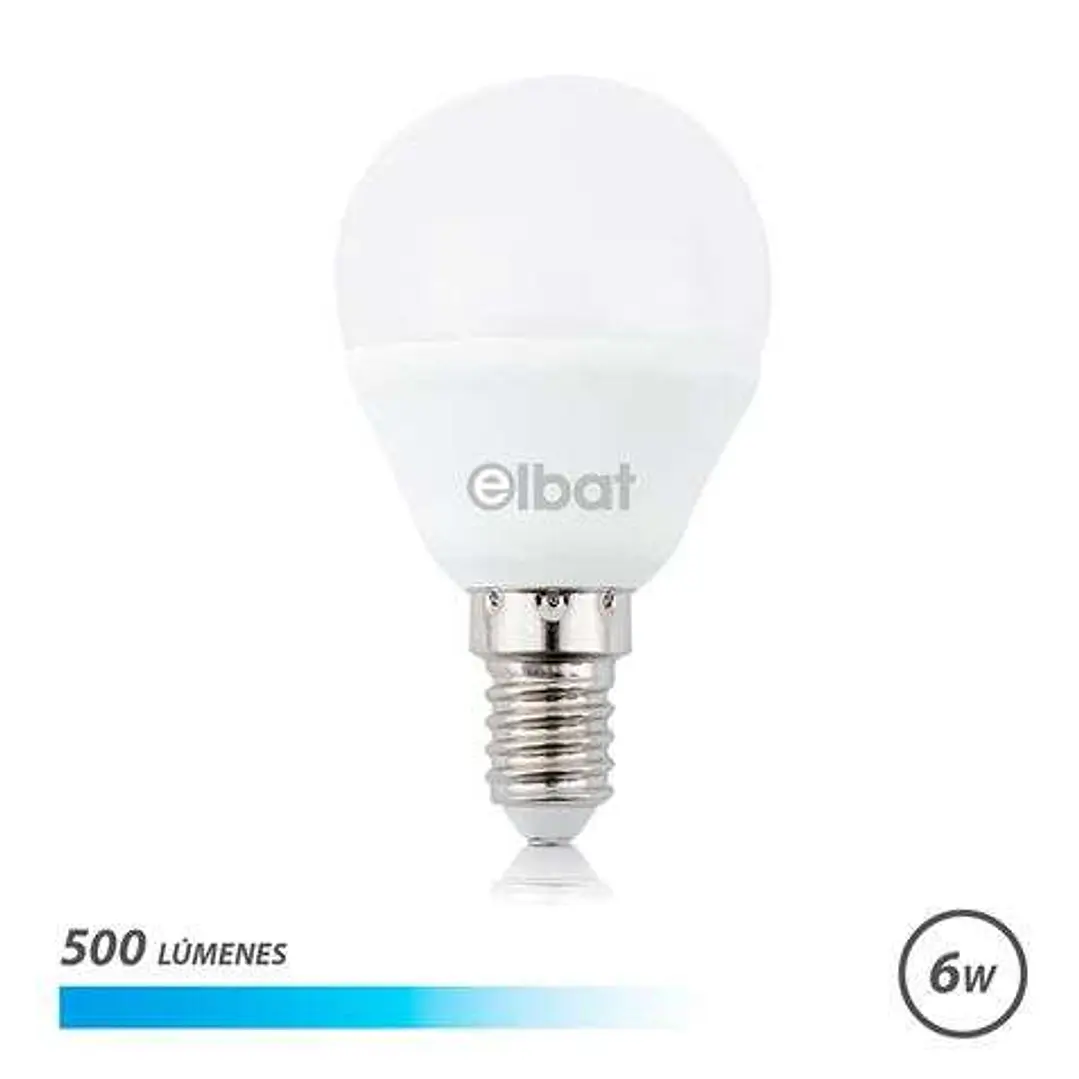 Elbat Bombilla LED G45 - 6W - 500Lm - E14 - Luz Blanca 1