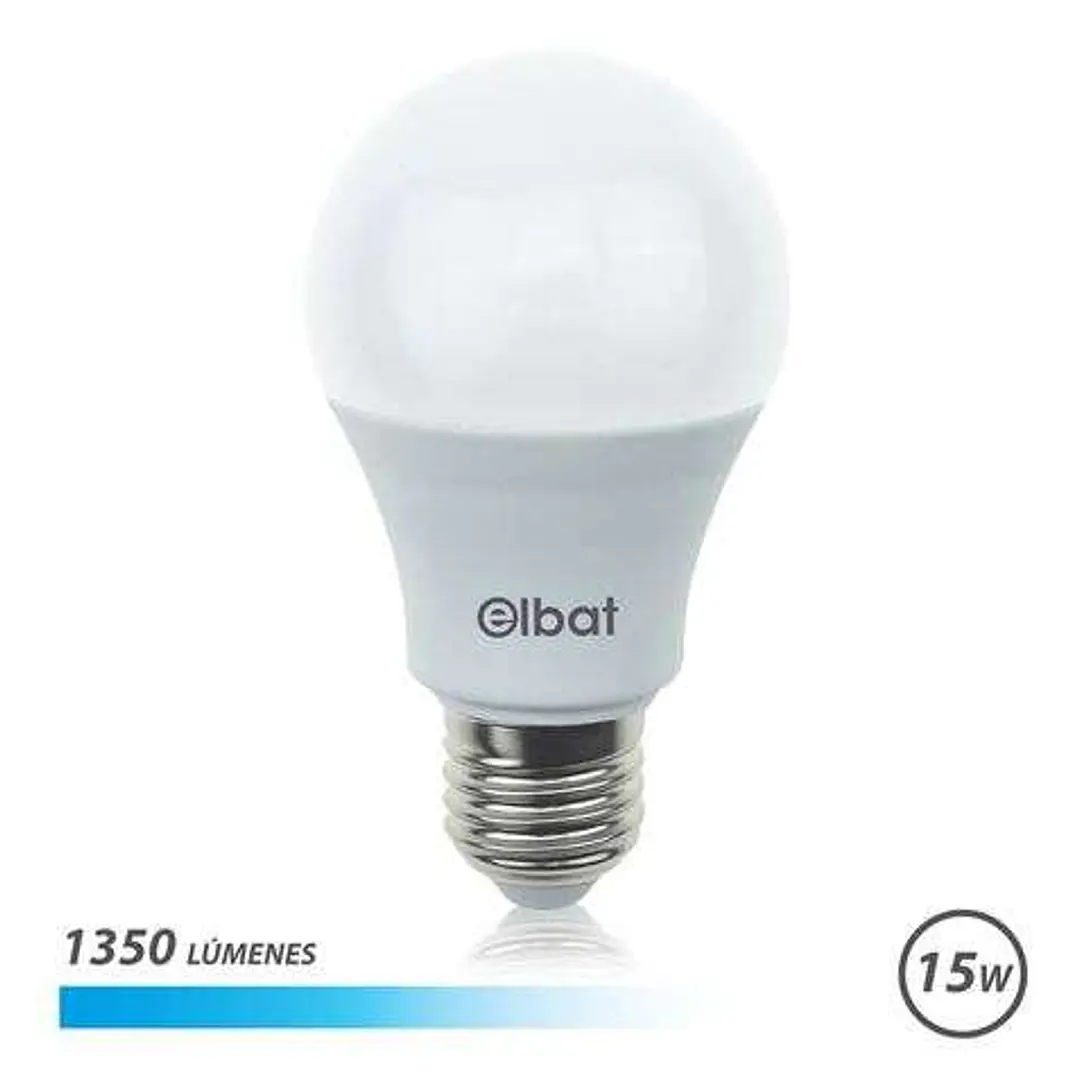 Elbat Bombilla LED A60 15W E27 1350lm - 6500K Luz Fria 1