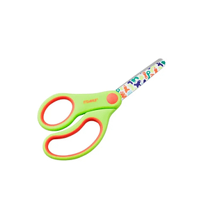 Dahle 54671 Kids Tijeras Infantiles para Zurdos 13cm - Puntas Redondeadas - Acero Inoxidable - Mangos Ergonomicos Recubiertos de Goma - Color Verde