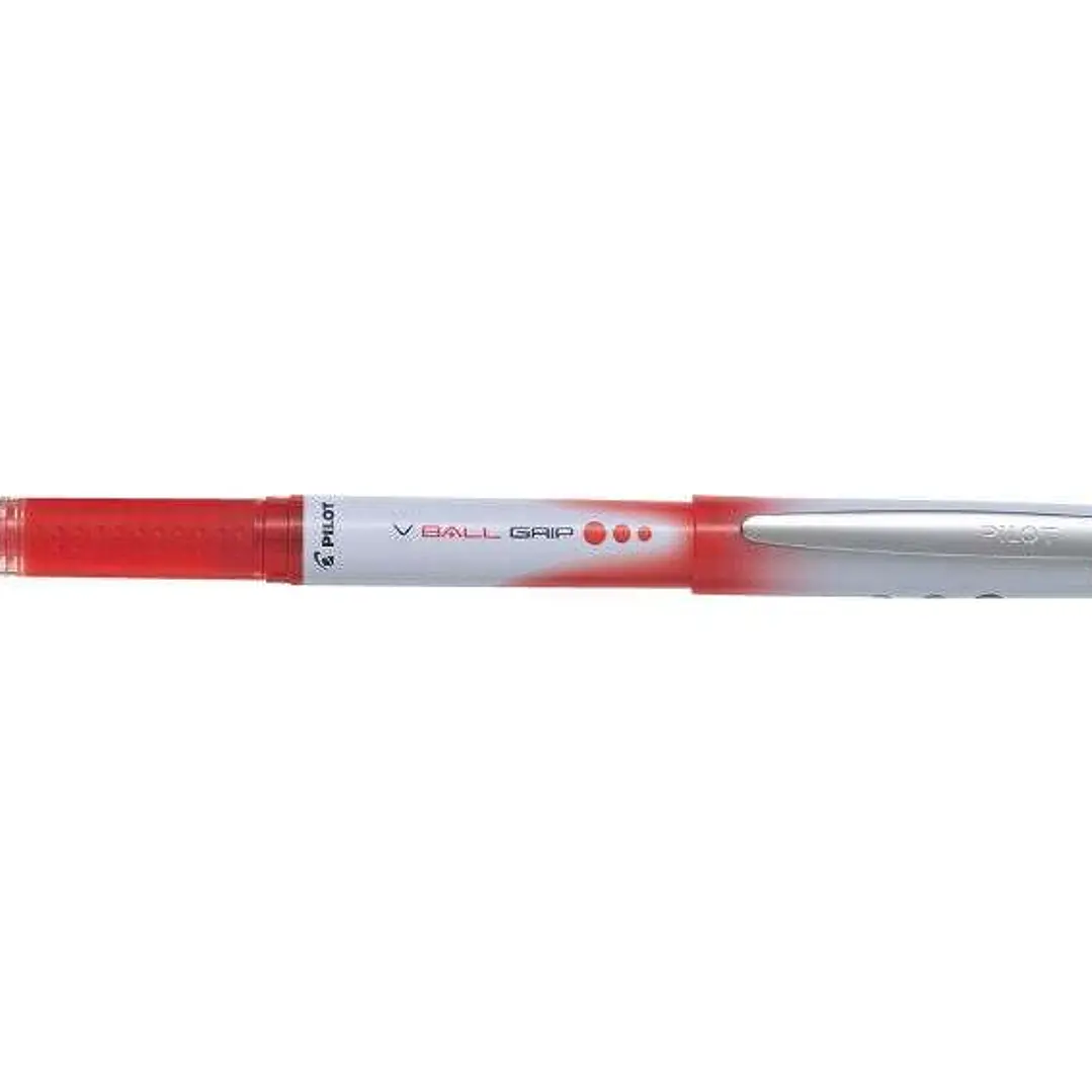 Pilot Boligrafo de Tinta Liquida V Ball Grip 07 - Punta de Bola Conica 0.7mm - Trazo 0.5mm - Grip de Goma - Color Rojo 1