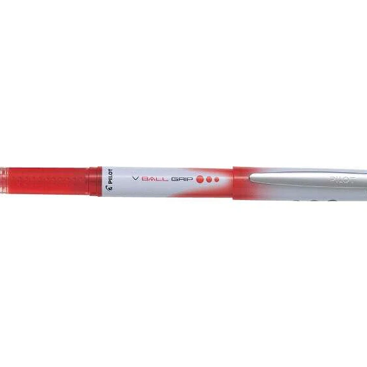 Pilot Boligrafo de Tinta Liquida V Ball Grip 07 - Punta de Bola Conica 0.7mm - Trazo 0.5mm - Grip de Goma - Color Rojo 1