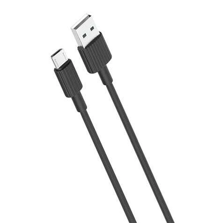 XO NB156 Cable USB-A Macho a MicroUSB 2.4A - Carga + Transmision de Datos Alta Velocidad - Longitud 1m 1