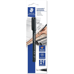Staedtler Lumocolor 318 Rotulador Permanente - Trazo de 0.6mm Aprox - Secado Rapido - Color Negro