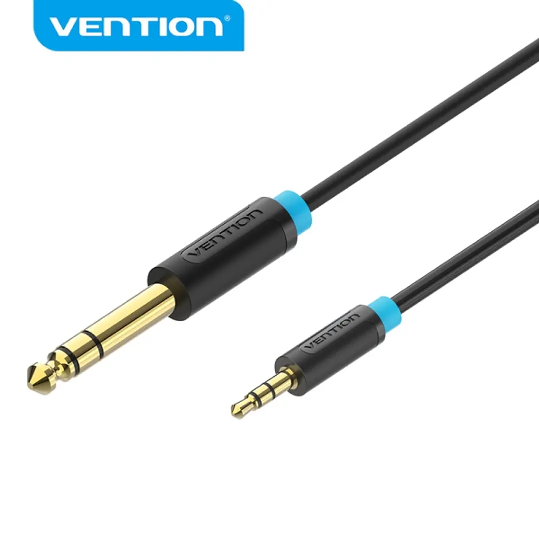 Vention ProAudio Cable de Audio Profesional - Alta Fidelidad - Conectores 6.5mm Chapados en Oro - Color Negro 1